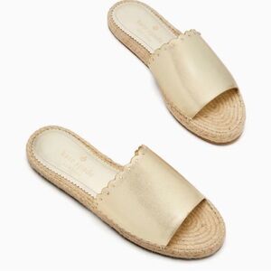 Kate Spade Cream Slide Loafers